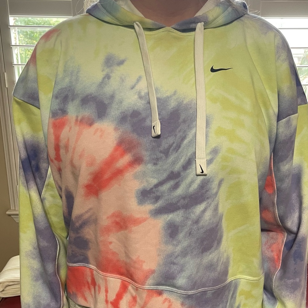 Nike Cropped Tie Dye Hoodie